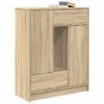 vidaXL Komoda so zásuvkami a dvierkami, dub sonoma 73x31x90 cm – Obrázok 4