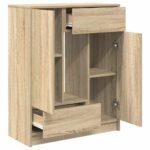 vidaXL Komoda so zásuvkami a dvierkami, dub sonoma 73x31x90 cm – Obrázok 5