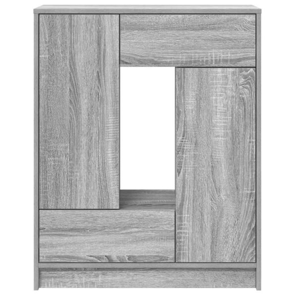 vidaXL Komoda so zásuvkami a dvierkami, sivá sonoma 73x31x90 cm – Obrázok 6