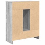 vidaXL Komoda so zásuvkami a dvierkami, sivá sonoma 73x31x90 cm – Obrázok 8