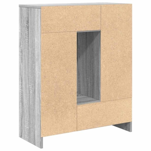 vidaXL Komoda so zásuvkami a dvierkami, sivá sonoma 73x31x90 cm – Obrázok 8