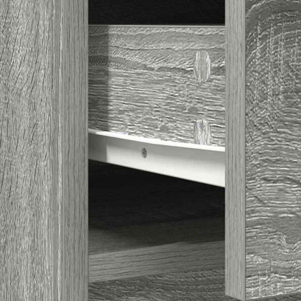 vidaXL Komoda so zásuvkami a dvierkami, sivá sonoma 73x31x90 cm – Obrázok 11