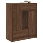 vidaXL Komoda so zásuvkami a dvierkami, hnedý dub 73x31x90 cm – Obrázok 4