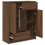 vidaXL Komoda so zásuvkami a dvierkami, hnedý dub 73x31x90 cm – Obrázok 5