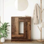 vidaXL Komoda so zásuvkami a dvierkami, staré drevo 73x31x90 cm – Obrázok 3