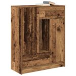 vidaXL Komoda so zásuvkami a dvierkami, staré drevo 73x31x90 cm – Obrázok 4