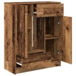 vidaXL Komoda so zásuvkami a dvierkami, staré drevo 73x31x90 cm – Obrázok 5