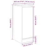 vidaXL Botník biely 29,5x34x76 cm kompozitné drevo – Obrázok 12