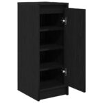 vidaXL Botník dub čierny 29,5x34x76 cm kompozitné drevo – Obrázok 5