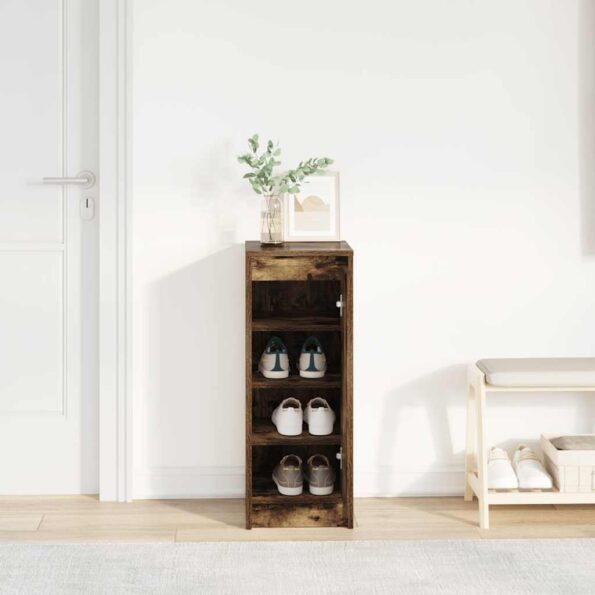 vidaXL Botník dymový dub 29,5x34x76 cm kompozitné drevo – Obrázok 3