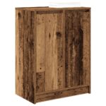 vidaXL Botník staré drevo 57x34x76 cm kompozitné drevo – Obrázok 4