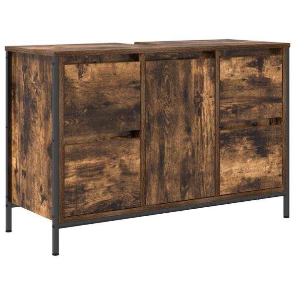 VXL8721158708083_a_en_hd_1.jpg vidaXL Skrinka pod umývadlo so zásuvkami dub dymový 90x34,5x60 cm – Obrázok 2