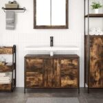 vidaXL Skrinka pod umývadlo so zásuvkami dub dymový 90x34,5x60 cm – Obrázok 3