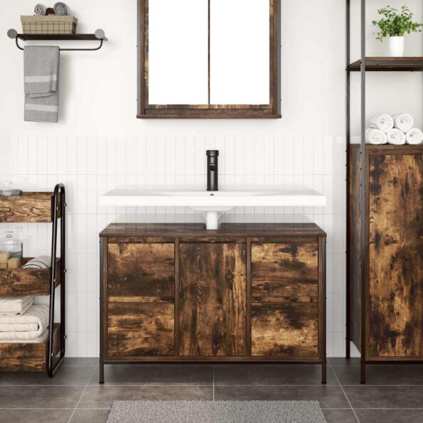VXL8721158708083_g_en_hd_1.jpg vidaXL Skrinka pod umývadlo so zásuvkami dub dymový 90x34,5x60 cm – Obrázok 3