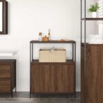 vidaXL Kúpeľňová skrinka s policami dub hnedý 76,5x35x95 cm – Obrázok 3