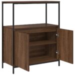 vidaXL Kúpeľňová skrinka s policami dub hnedý 76,5x35x95 cm – Obrázok 5