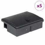 vidaXL Pasce na myši 5 ks Čierna 13x10x4 cm – Obrázok 2