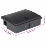 vidaXL Pasce na myši 5 ks Čierna 13x10x4 cm – Obrázok 11