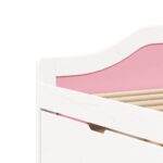 vidaXL denná posteľ s 3 zásuvkami bez matraca bielo-ružová 90x200 cm – Obrázok 9