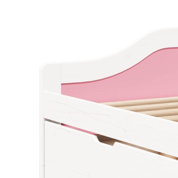 vidaXL denná posteľ s 3 zásuvkami bez matraca bielo-ružová 90x200 cm – Obrázok 9