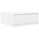 vidaXL konferenčný stolík so zásuvkami Biely 100x100x40 cm – Obrázok 2