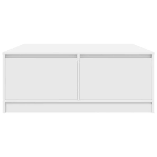 vidaXL konferenčný stolík so zásuvkami Biely 100x100x40 cm – Obrázok 6