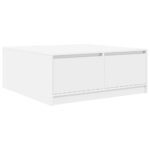 vidaXL konferenčný stolík so zásuvkami Biely 100x100x40 cm – Obrázok 8