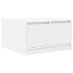 vidaXL konferenčný stolík so zásuvkami, biely 70,5x70x40 cm – Obrázok 2