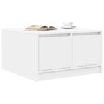 vidaXL konferenčný stolík so zásuvkami, biely 70,5x70x40 cm – Obrázok 4