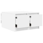 vidaXL konferenčný stolík so zásuvkami, biely 70,5x70x40 cm – Obrázok 5