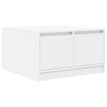 vidaXL konferenčný stolík so zásuvkami, biely 70,5x70x40 cm – Obrázok 8
