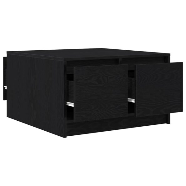 vidaXL konferenčný stolík so zásuvkami dub čierny 70,5x70x40 cm – Obrázok 5