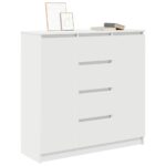 vidaXL Komoda so zásuvkami, biela 100,5x35x98,5 cm, kompozitné drevo – Obrázok 4
