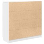 vidaXL Komoda so zásuvkami, biela 100,5x35x98,5 cm, kompozitné drevo – Obrázok 8