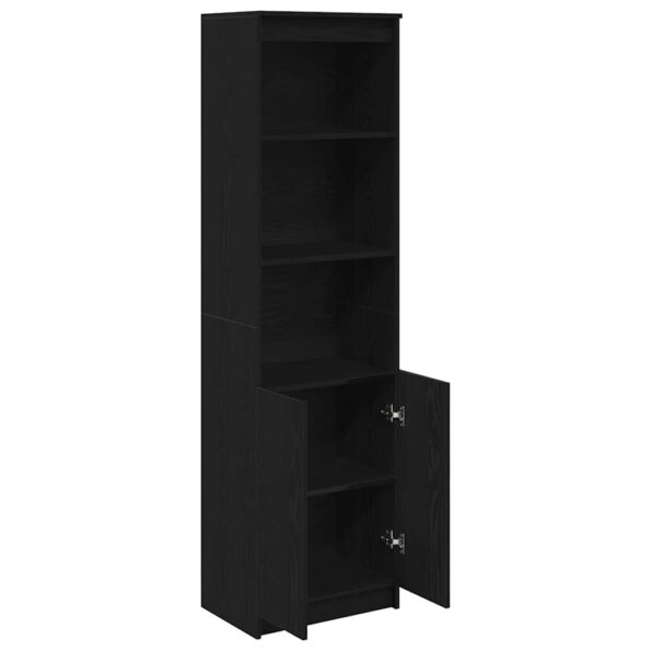 vidaXL Vysoká skrinka čierna dub 50x35x180 cm spracované drevo – Obrázok 5