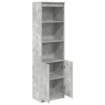 vidaXL Vysoká skrinka betónovo sivá 50x35x180 cm spracované drevo – Obrázok 5