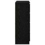 vidaXL Komoda dub čierny 80x35x99 cm spracované drevo – Obrázok 7
