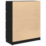 vidaXL Komoda dub čierny 80x35x99 cm spracované drevo – Obrázok 8