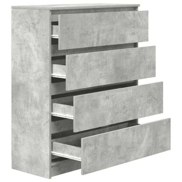 vidaXL Komoda betónovo sivá 80x35x99 cm spracované drevo – Obrázok 5