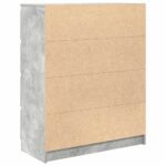 vidaXL Komoda betónovo sivá 80x35x99 cm spracované drevo – Obrázok 8