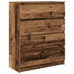 vidaXL Komoda staré drevo 80x35x99 cm kompozitné drevo – Obrázok 2