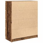 vidaXL Komoda staré drevo 80x35x99 cm kompozitné drevo – Obrázok 8