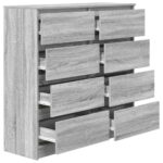 VidaXL Príborník Grey Sonoma 100x35x99 cm Engineered Wood – Obrázok 5