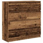 VidaXL Príborník Old Wood 100x35x99 cm Engineered Wood – Obrázok 2