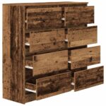 VidaXL Príborník Old Wood 100x35x99 cm Engineered Wood – Obrázok 5