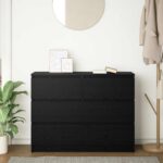 vidaXL Komoda dub čierny 100x35x76 cm kompozitné drevo – Obrázok 3