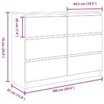 vidaXL Komoda dub čierny 100x35x76 cm kompozitné drevo – Obrázok 12