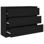 vidaXL Komoda dub čierny 100x35x76 cm kompozitné drevo – Obrázok 5