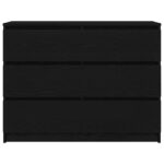 vidaXL Komoda dub čierny 100x35x76 cm kompozitné drevo – Obrázok 6