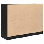 vidaXL Komoda dub čierny 100x35x76 cm kompozitné drevo – Obrázok 8